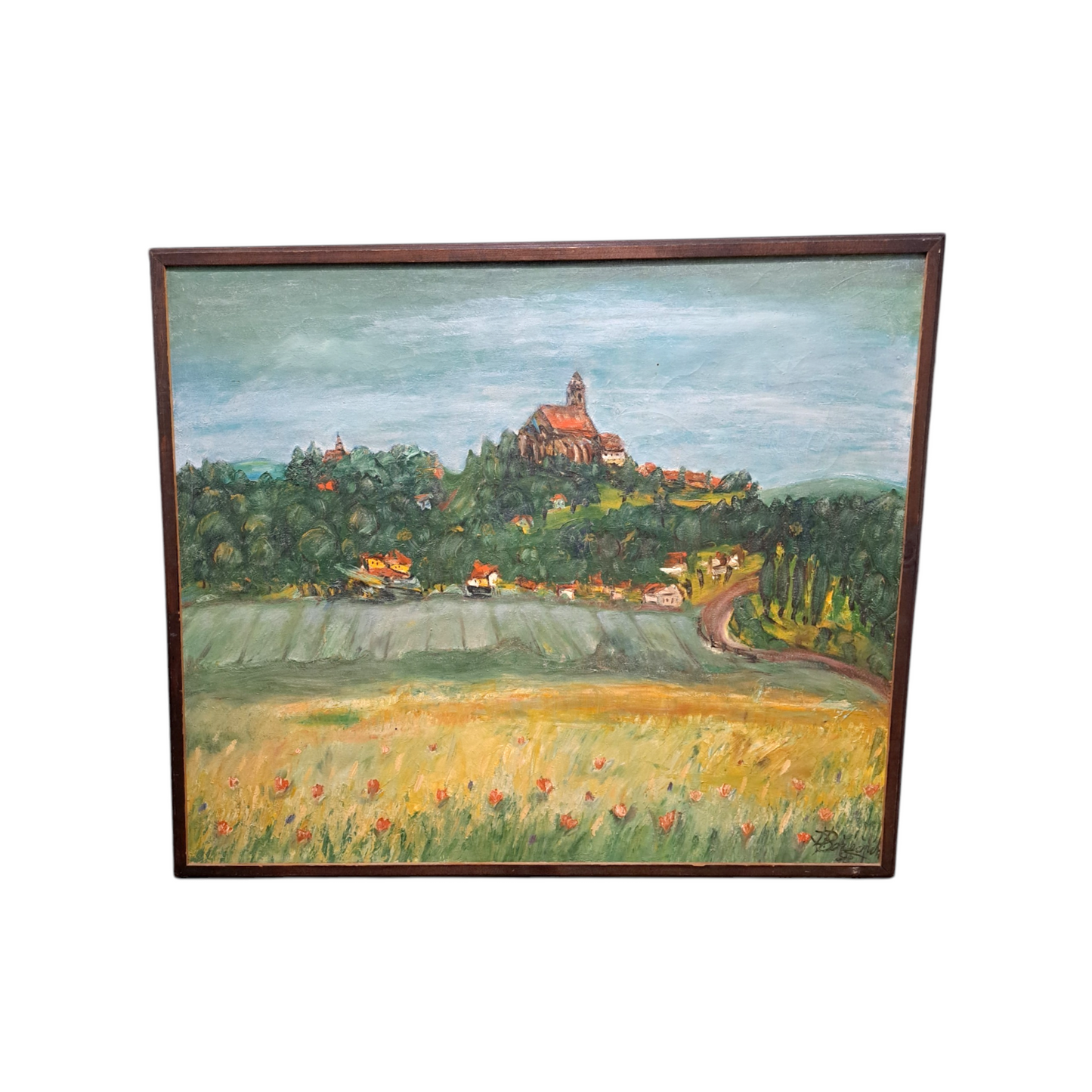 Božičnik Drago - Ptujska gora, Olje na platno, 82 cm x 72 cm