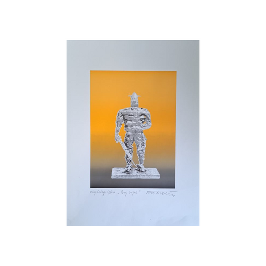 Slika Tone Svetina, grafika, Bog vojne, 34cm x 49cm