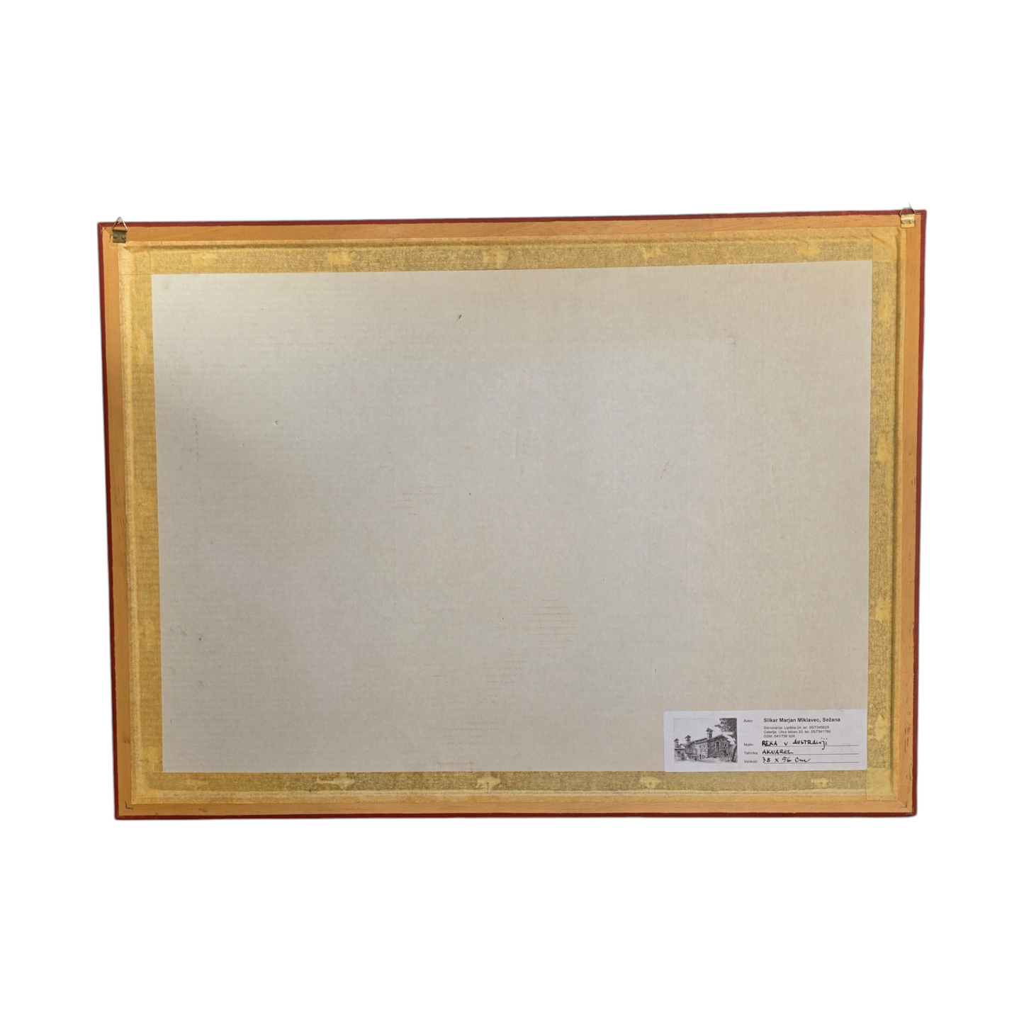 Marijan Miklavec; akvarel; "Reka"; 77 cm x 58 cm
