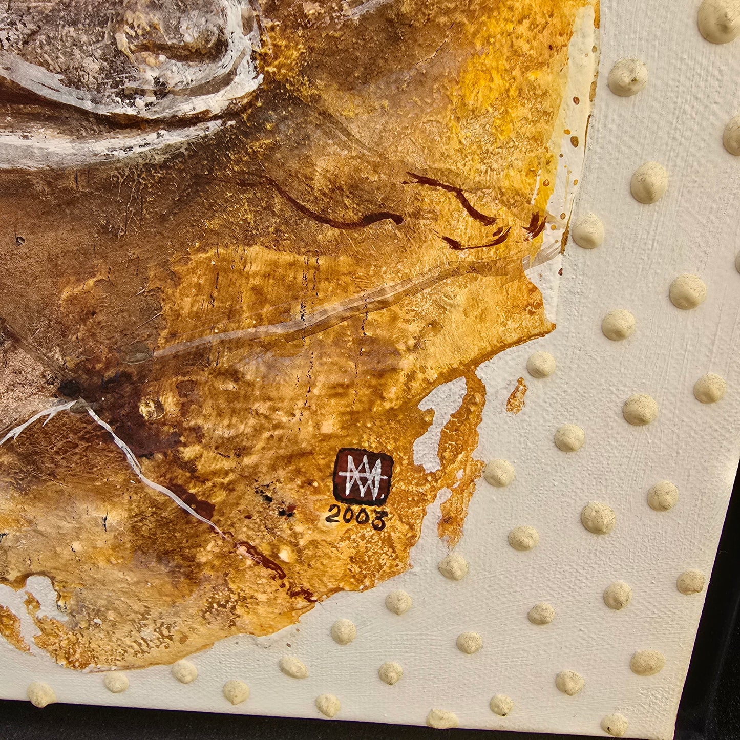 Maša Bersan Mašuk; Mešana tehnika; "V zakulisju blodnjaka"; 57 cm x 67 cm
