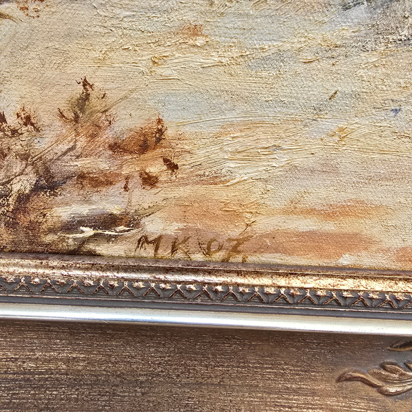Marko Krvina; Akril; "Opustošena narava"; 88 cm x 69 cm