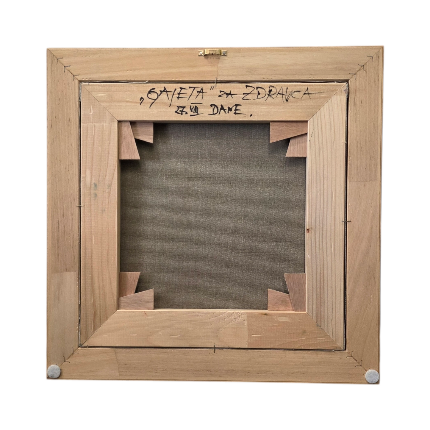 Stipe Miličić; Akril; "Čoln"; 38 cm x 38 cm