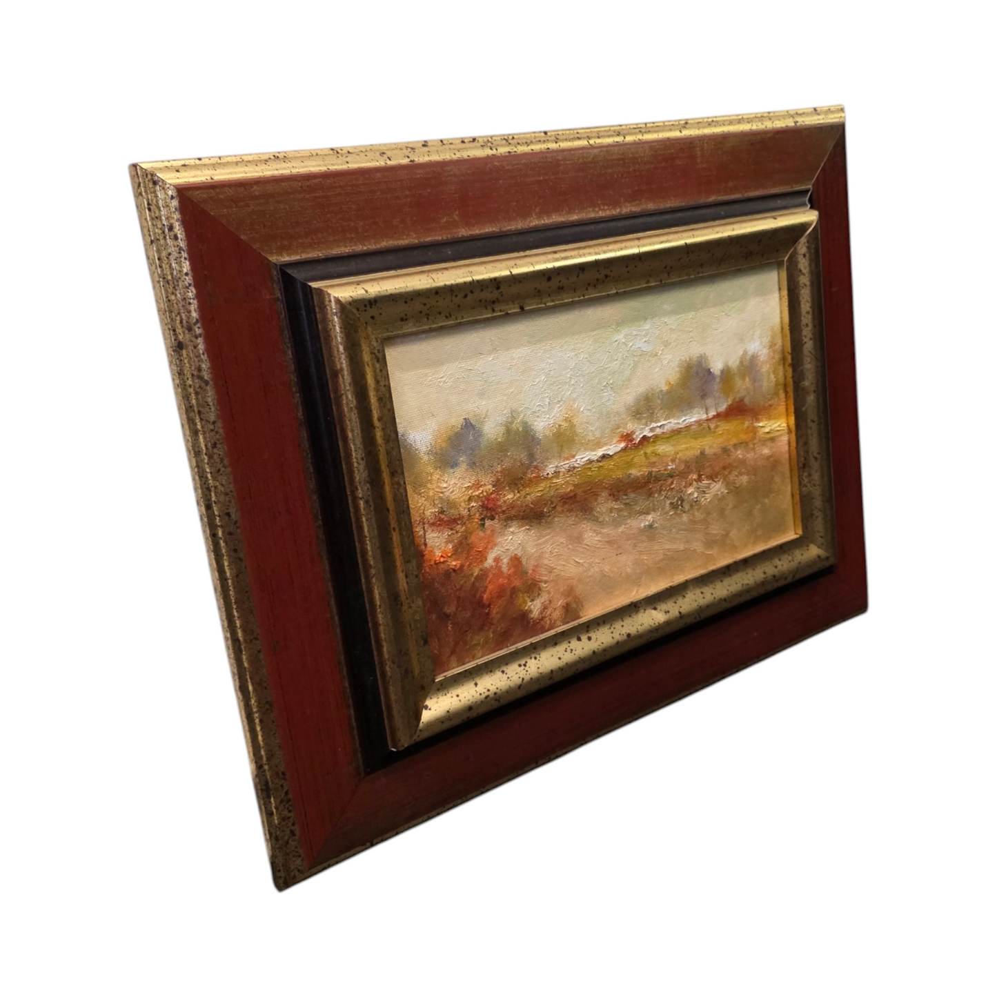 N/A; Akvarel; "Pot ob njivi"; 40 cm x 31 cm