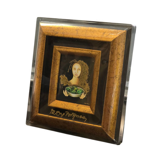 Irena Polanec; Mešana tehnika; "Eva"; 14 cm x 14 cm