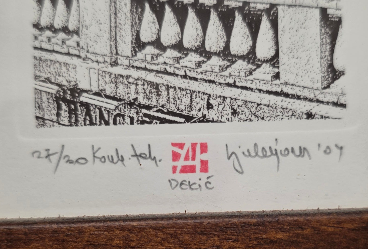 Dekić; Grafika; Ljubljana XII; 12 cm x 15 cm