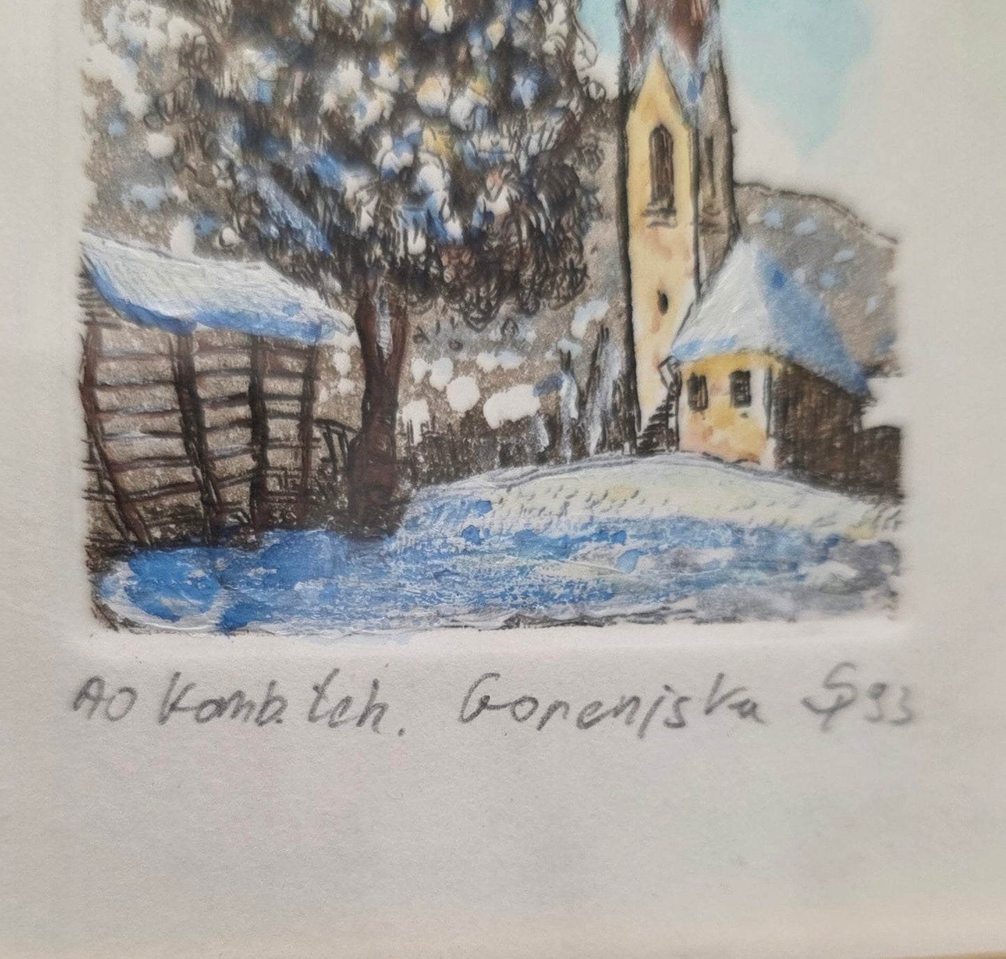N/A; Mešana tehnika; Gorenjska; 11 cm x 11 cm