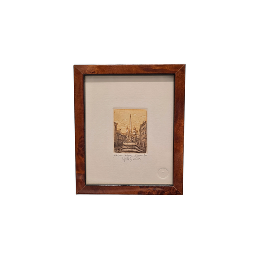 Marko Krvina; grafika; Ljubljana XIII; 10 cm x 12 cm