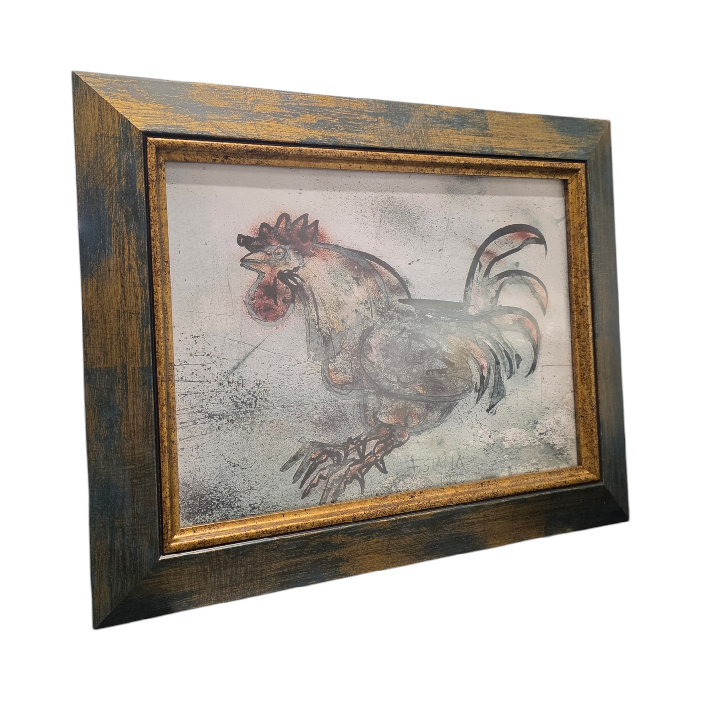 France Slana; print; Petelin I; 33 cm x 26 cm