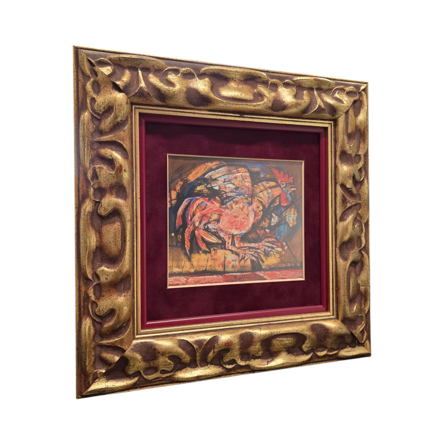 France Slana; print; Petelin II; 32 cm x 32 cm