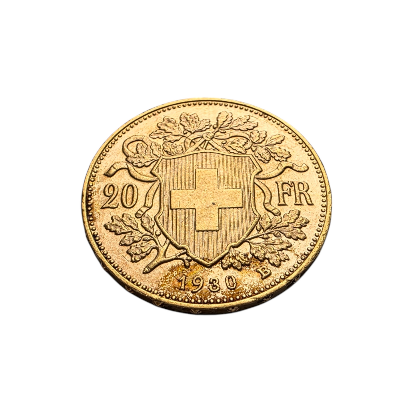 Zlatnik "20 FR" 21K 900/1000; masa=6.45g