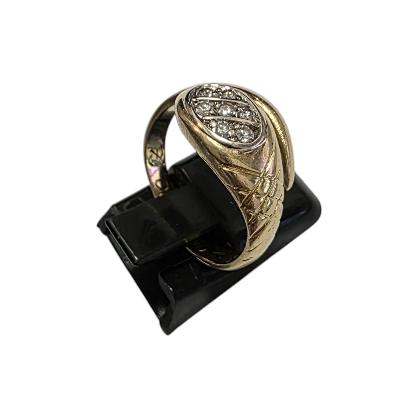 Diamantni prstan "KATARI" 14K 585/1000+DIA; masa=5.40g