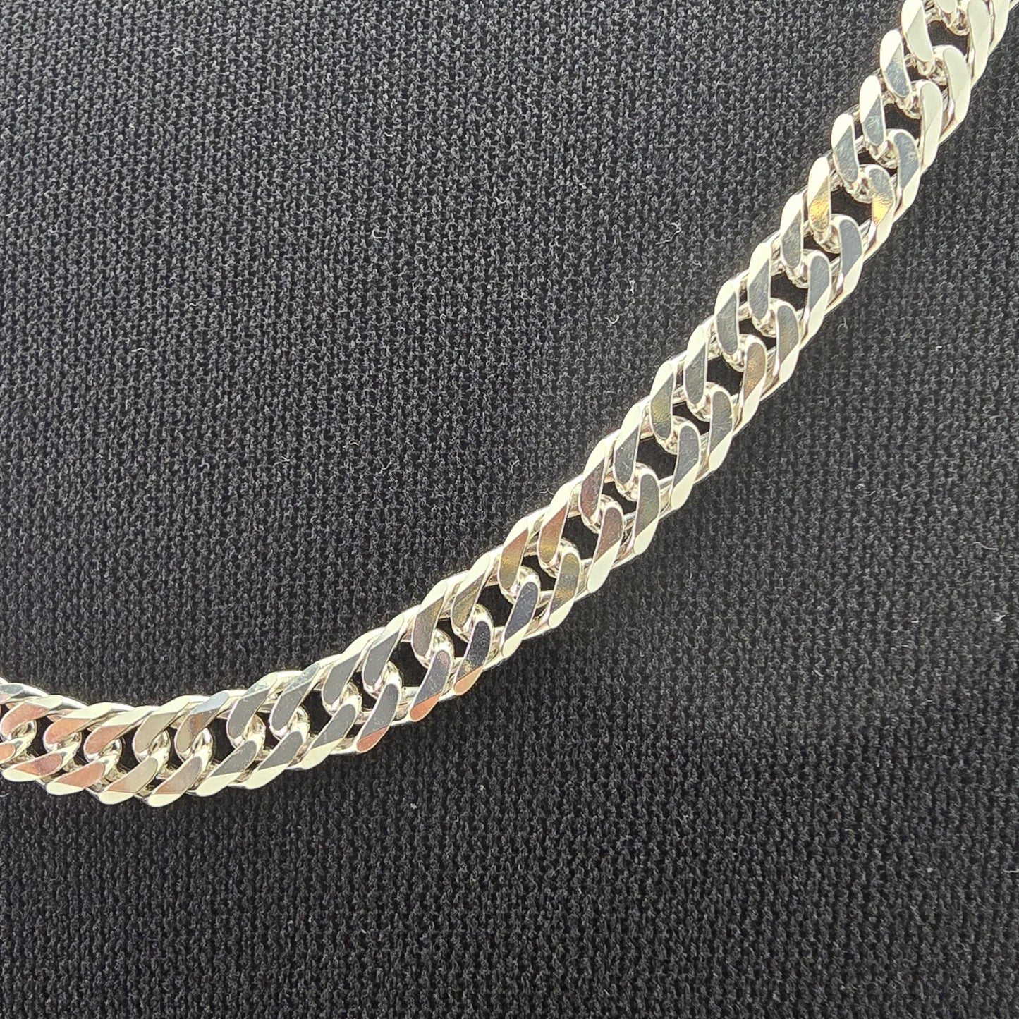 Srebrna verižica Cuban link (Ploščati) 925/1000; masa=37.31g