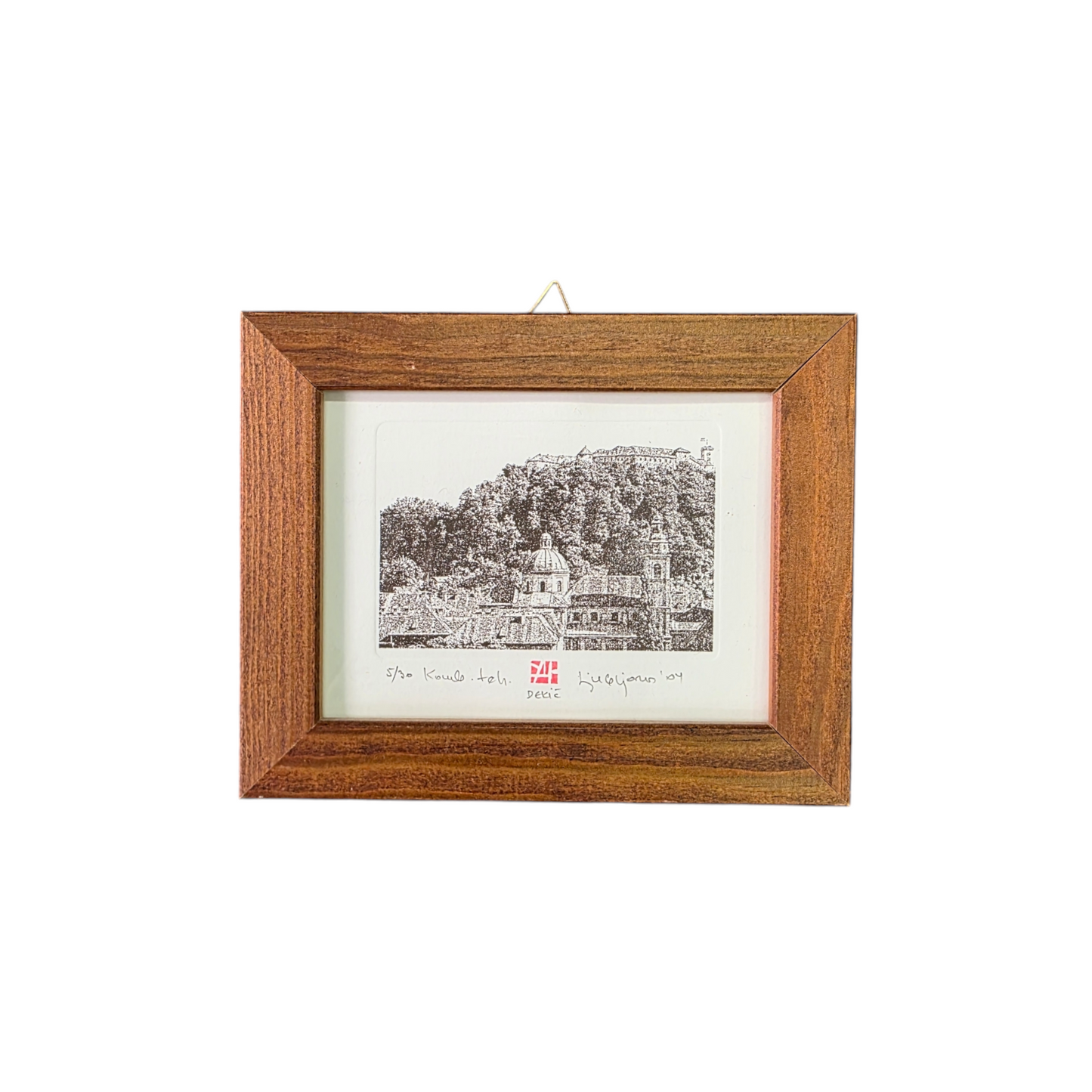 Dekić; grafika; "Ljubljana"; 25 cm x 12 cm