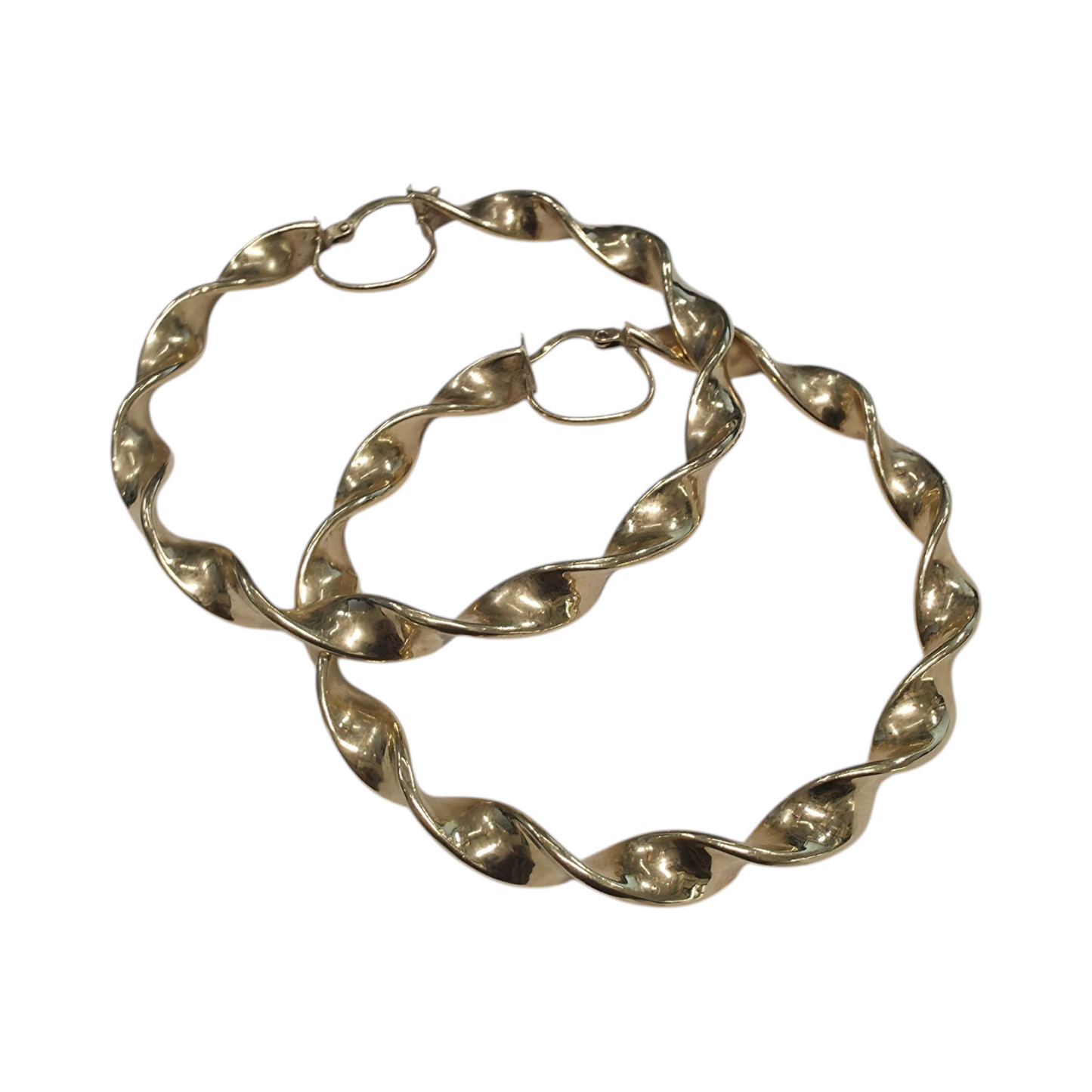 Zlati uhani "TWIST" 14K 585/1000; masa=10.56g