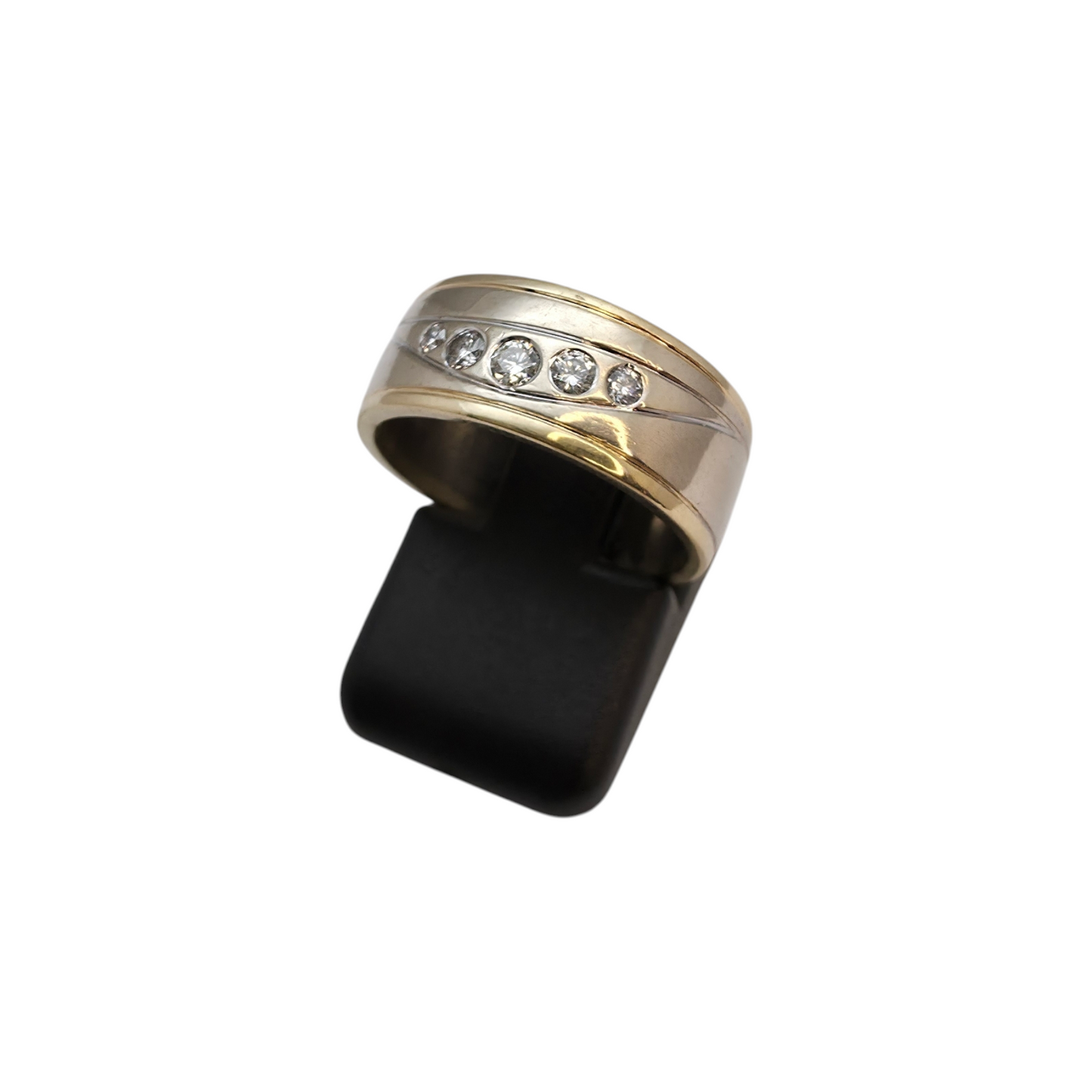 Diamantni prstan "ANDROMEDA" 14K 585/1000; masa=7.92g
