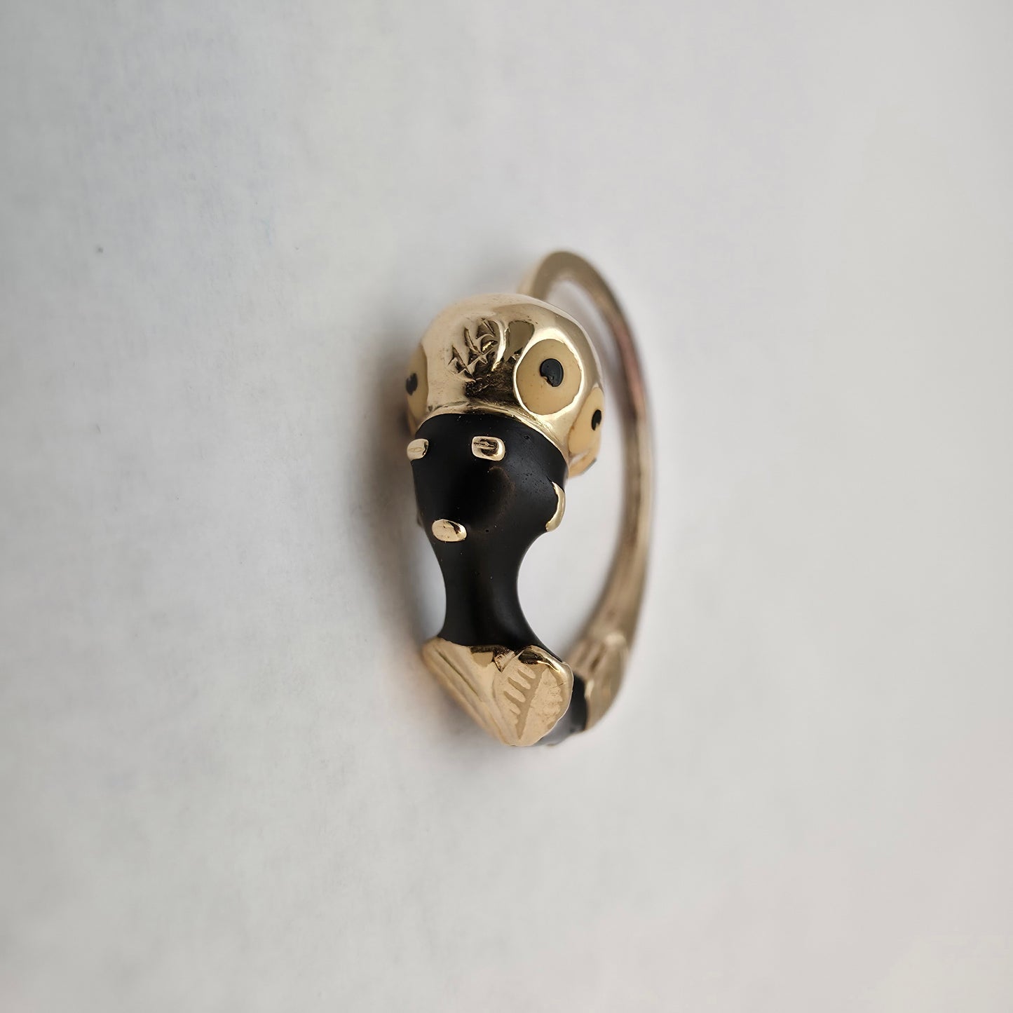 Zlati uhan "MORČEK" 14K 585/1000; masa=1.16g