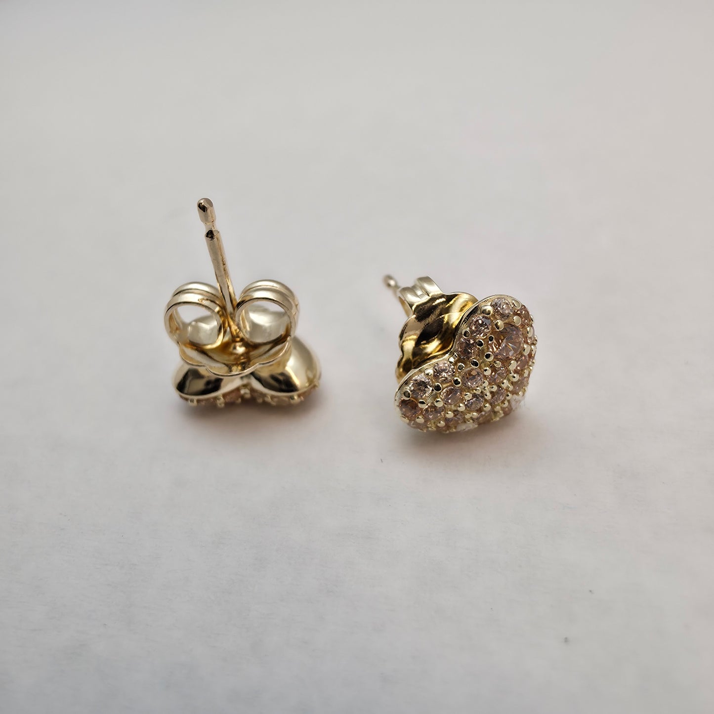 Zlati uhani "SRCE" 14K 585/1000; masa=2.20g