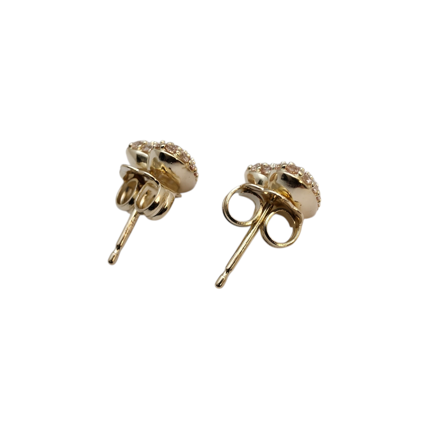 Zlati uhani "SRCE" 14K 585/1000; masa=2.20g