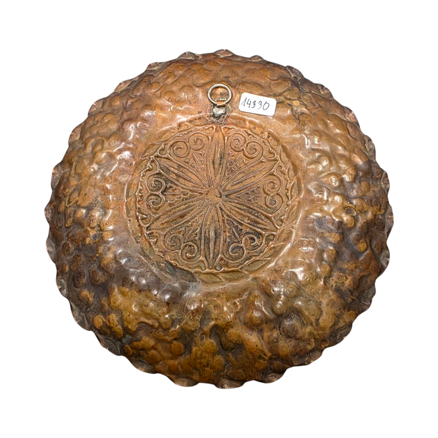 Okrasni bakreni krožnik - Flora; 17 cm