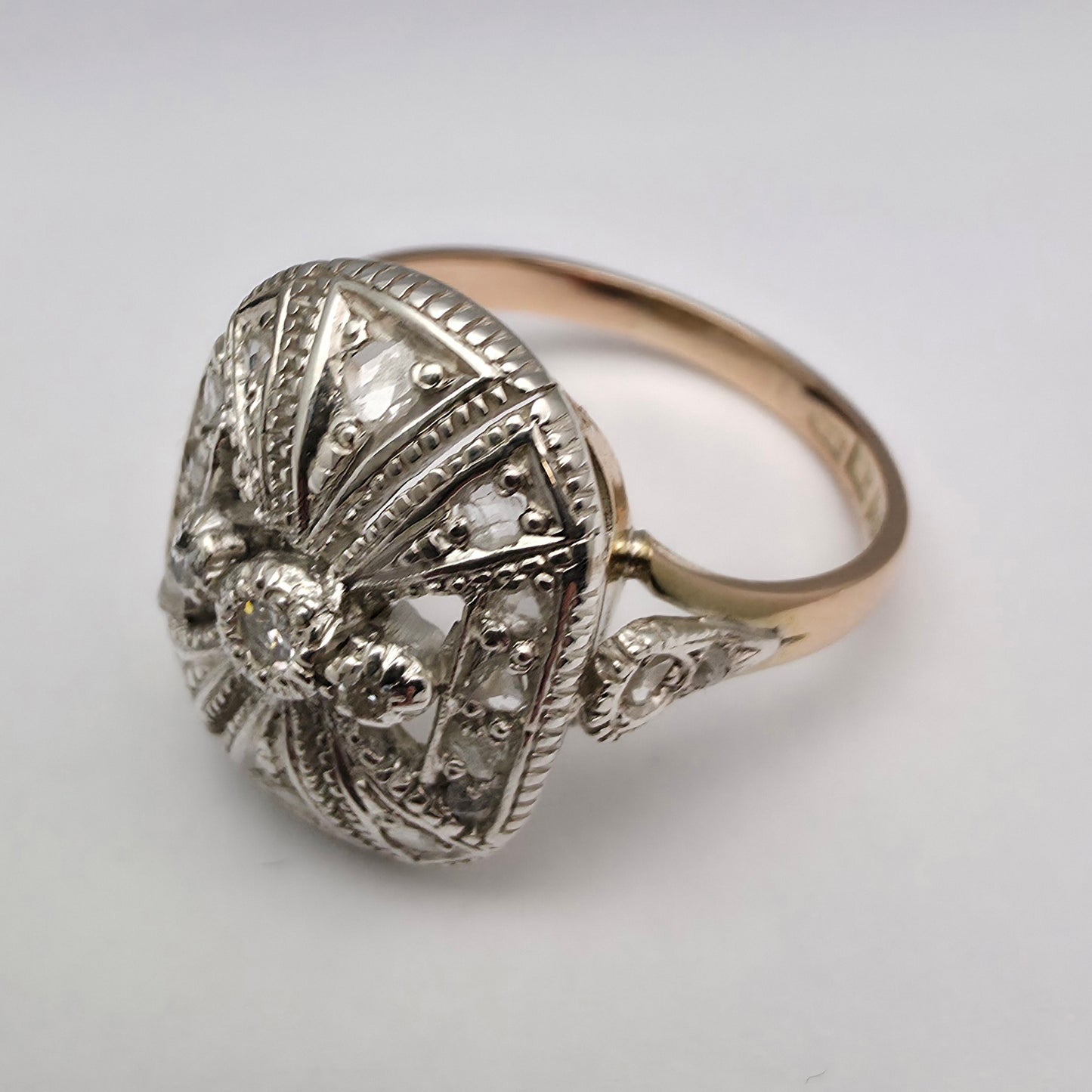 Diamantni prstan "OLDIE" 8K 333/1000+DIA; masa=5.57g