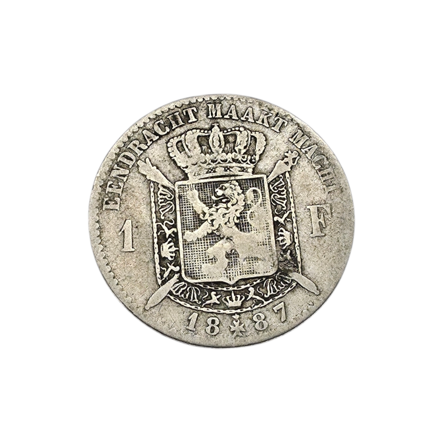 Srebrnik "1 FRANC 1887" Ag 835/1000; masa=4.92g