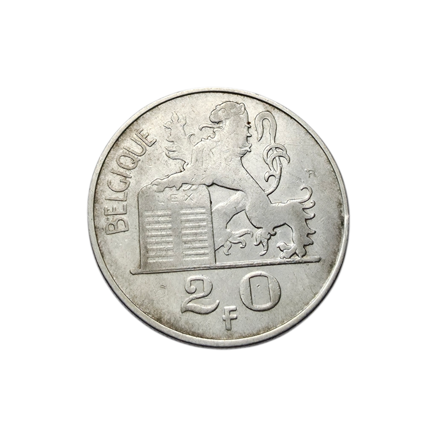 Srebrnik "20 FRANCS B." Ag 835/1000; masa=7.95g