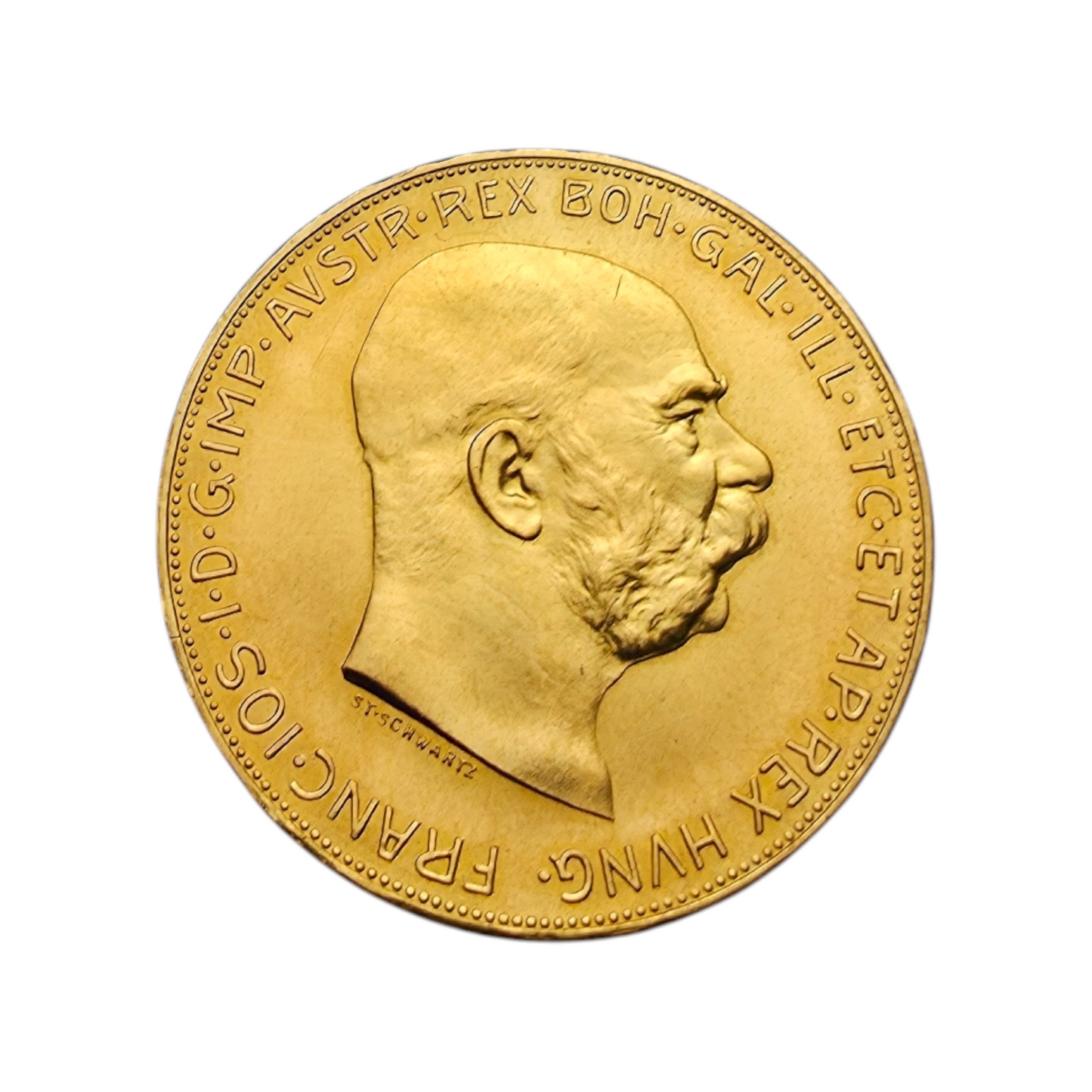 Zlatnik 100 Korona 21K 900/1000; masa=33.86g