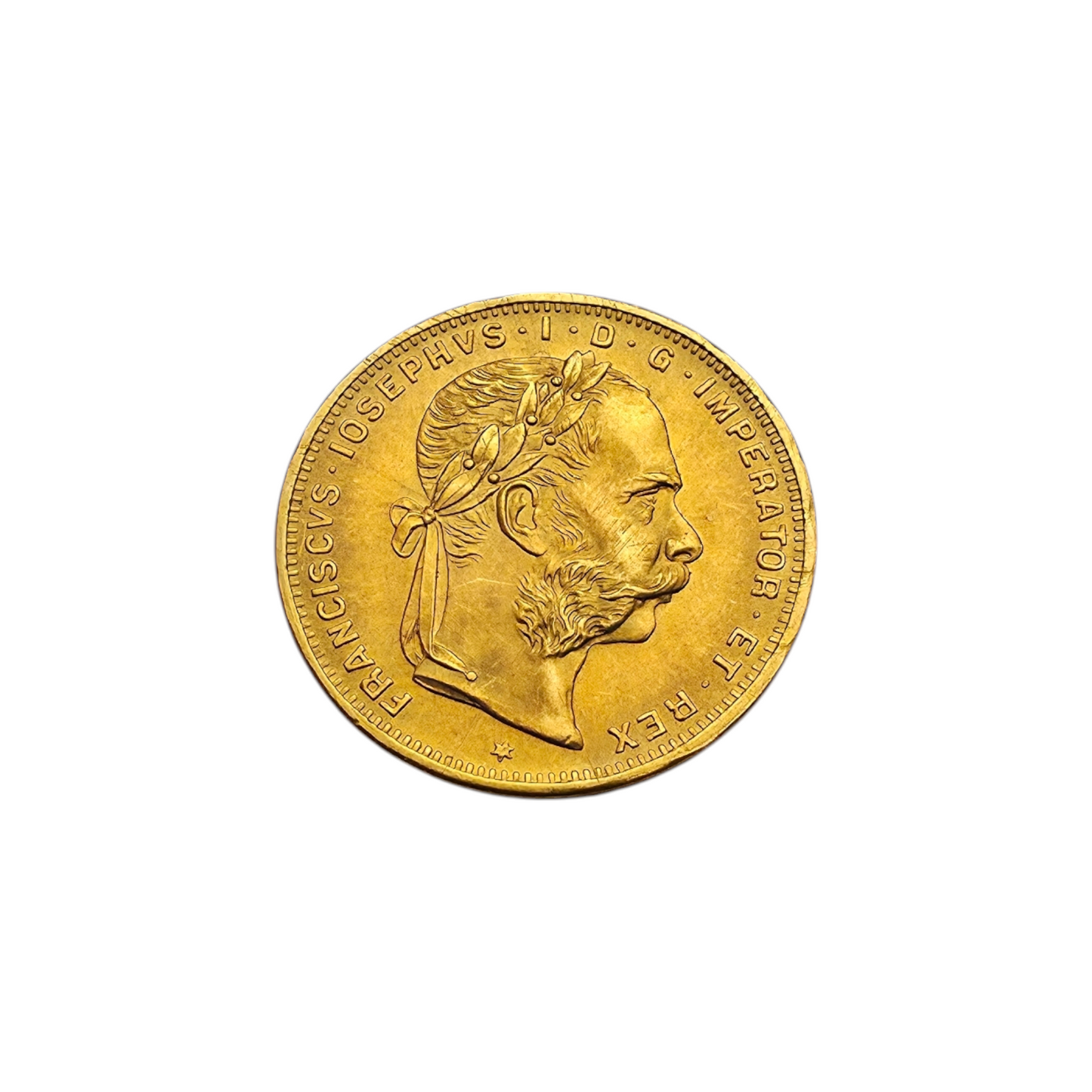Zlatnik 8 Florin 21K 900/1000; masa=6.45g