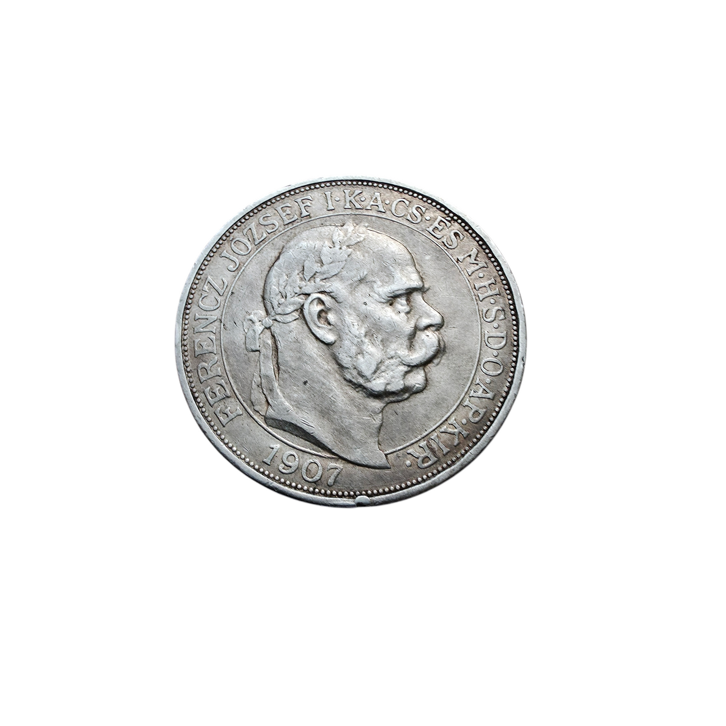 Srebrnik 5 Korona FJ I. 900/1000; masa=23.89g