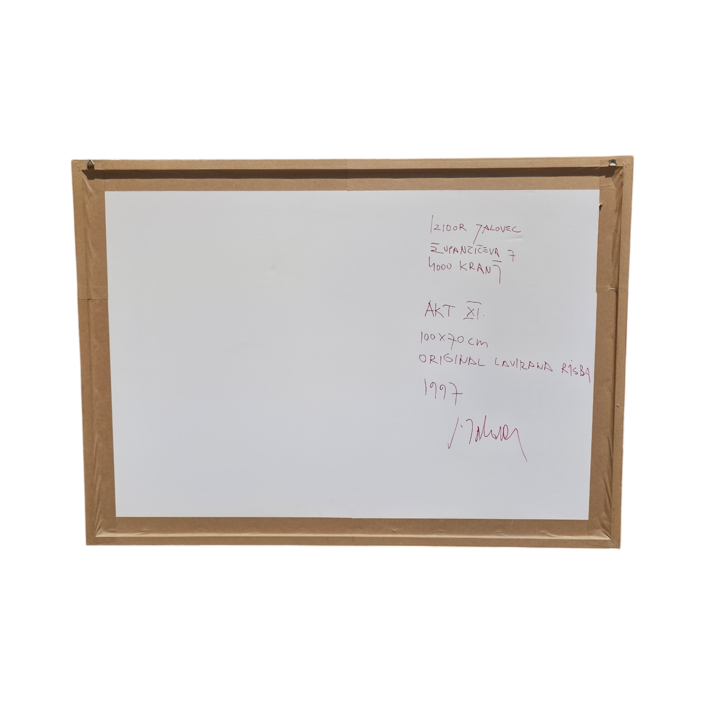 Izidor Jalovec; risba; "Akt XI"; 100 cm x 70 cm