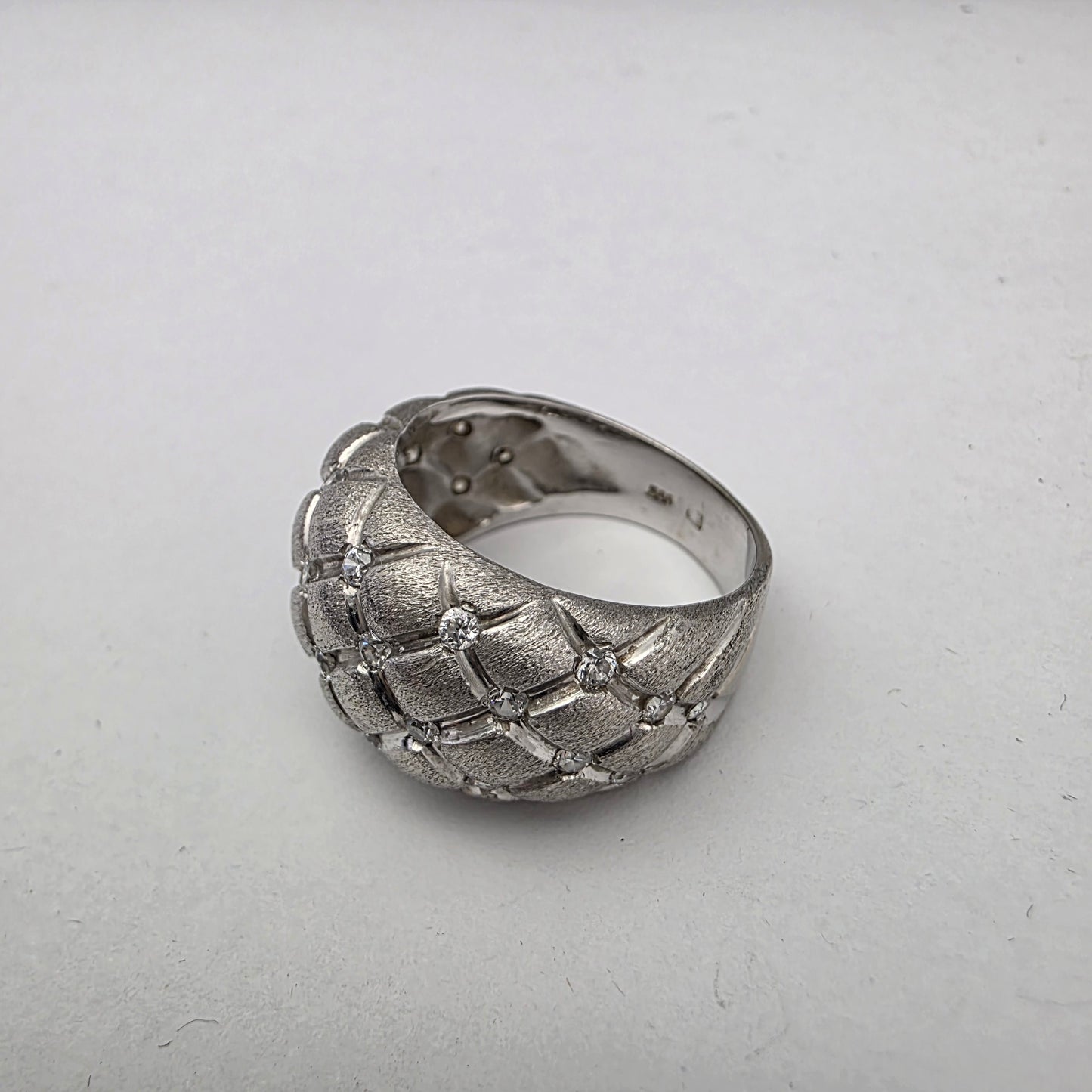 Zlati prstan "BROID" 14K 585/1000; masa=8.11g