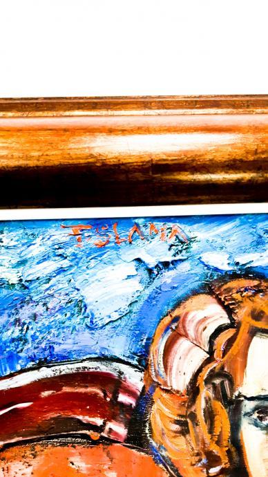 Slika FRANCE SLANA Olje na platno Akt 63cm x 75cm