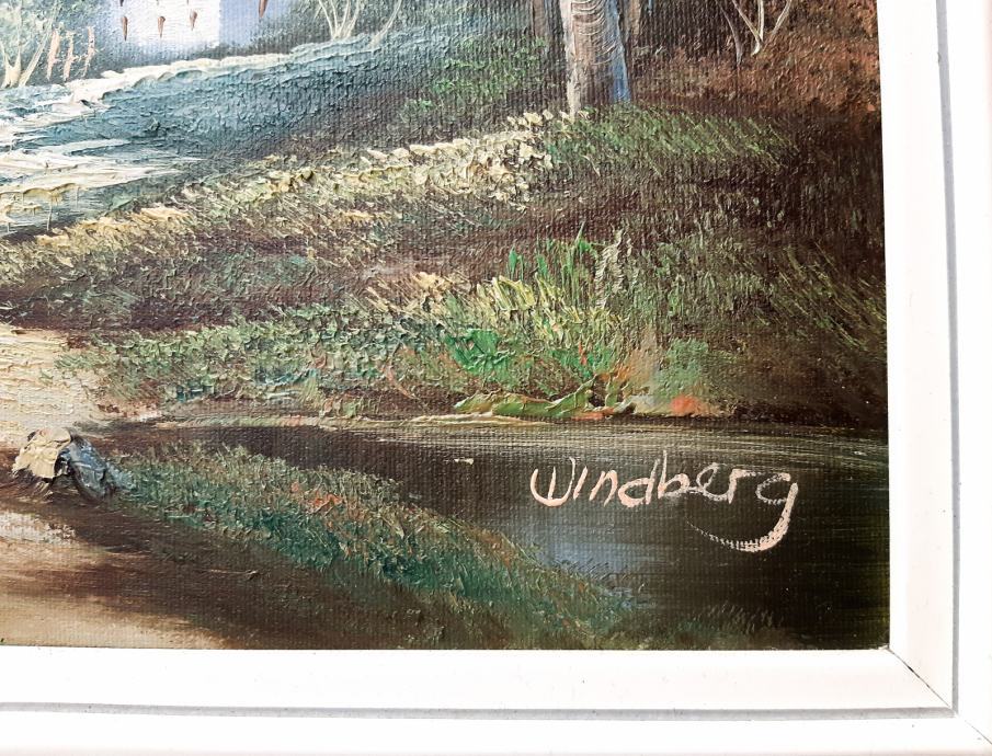 Umetniška slika Dalhart Windberg ''Pokrajina in grad''