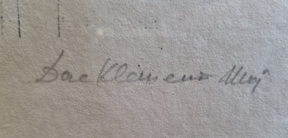 Dore Klemenčič Maj, grafika,  Kmetija 61x42cm