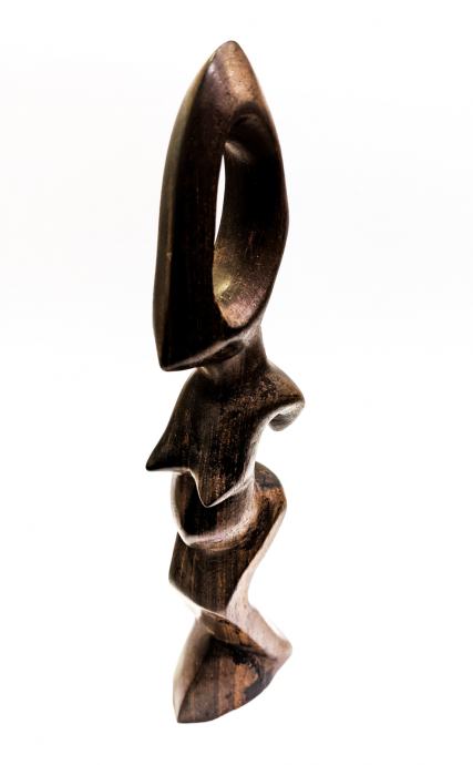 Afriški leseni plemenski kipec "Ženska Kenije" 31x7,5x5,5cm