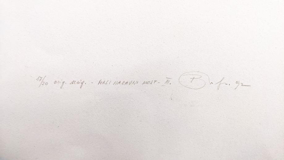 MILENA BRANISELJ Grafika Mali naravni most III 51cm x 70,50cm