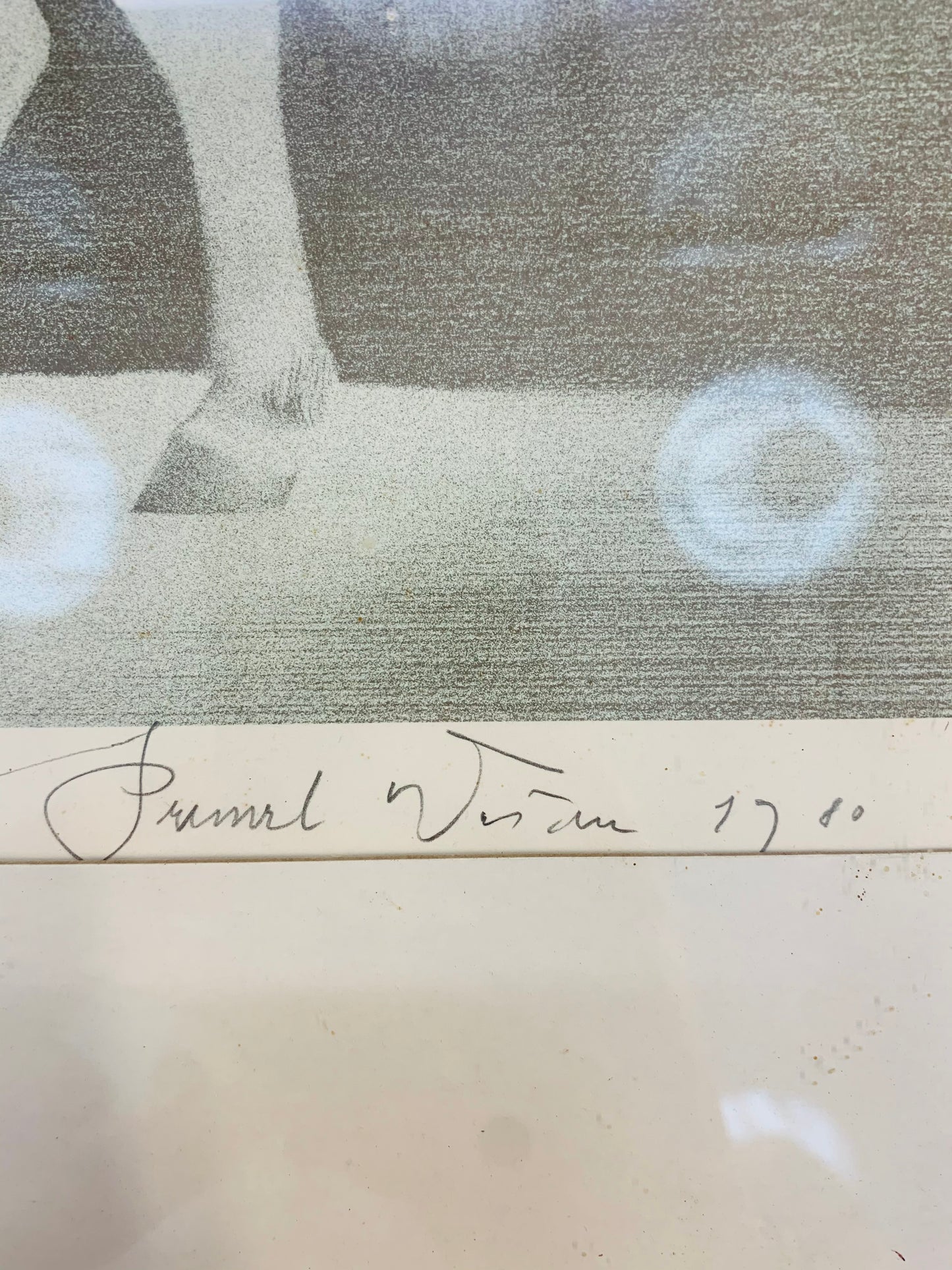 DUŠAN PREMRL Litografija Lipicanec na paši 1980 55cm x 47cm