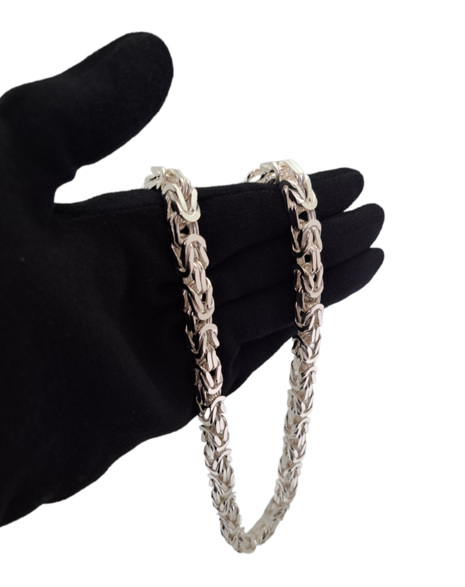 Srebrna verižica Kraljevi vez (S) 925/1000; masa=189.28g