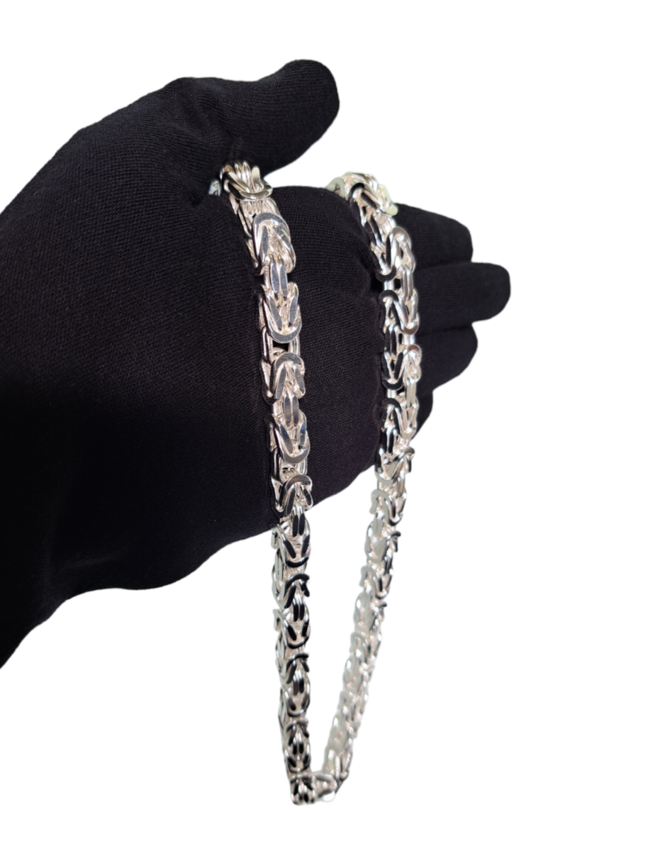 Srebrna verižica Kraljevi vez (M) 925/1000; masa=204.87g