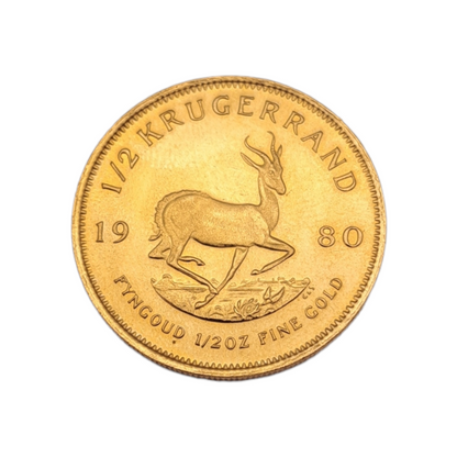 Zlatnik 1/2 Krugerrand 22K 917/1000; masa=16.97g