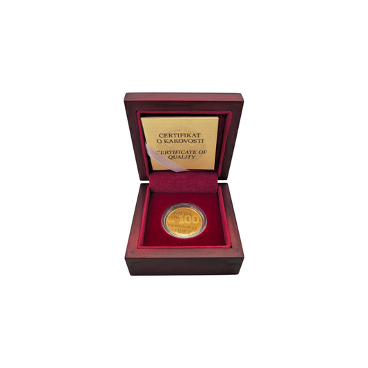 Zlatnik 20. obletnica samostojnosti Republike Slovenije 21K 900/1000; masa=7.00g