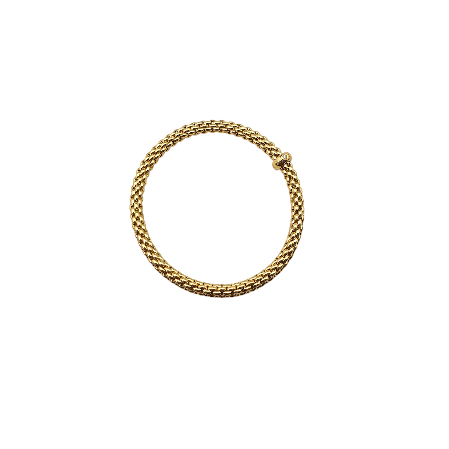 Diamantna zapestnica ''FOPE'' 18K 750/1000+DIA; masa=16.56g