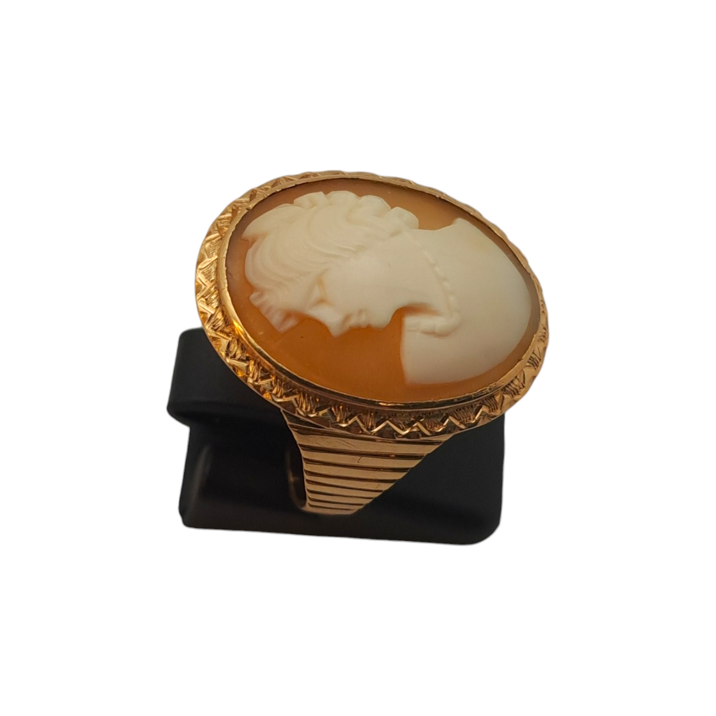 Zlati prstan "MS. FORTUNE" 14K 585/1000; masa=5.13g
