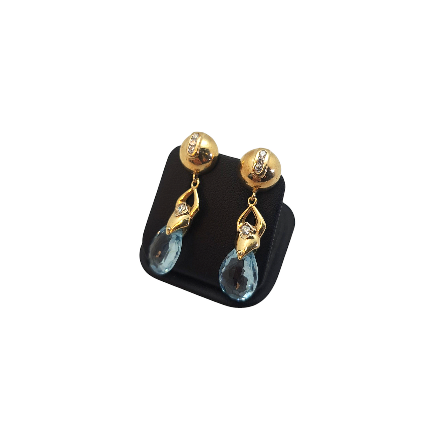 Zlati uhani "DIAZUL" 14K 585/1000; masa=9.13g