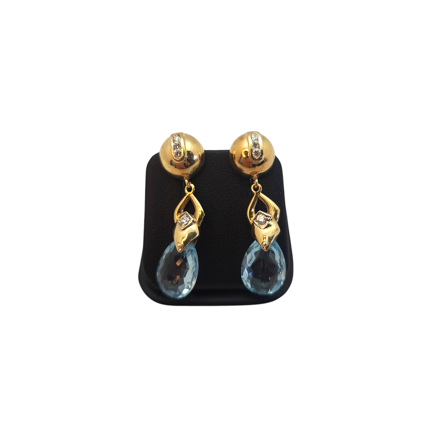 Zlati uhani "DIAZUL" 14K 585/1000; masa=9.13g