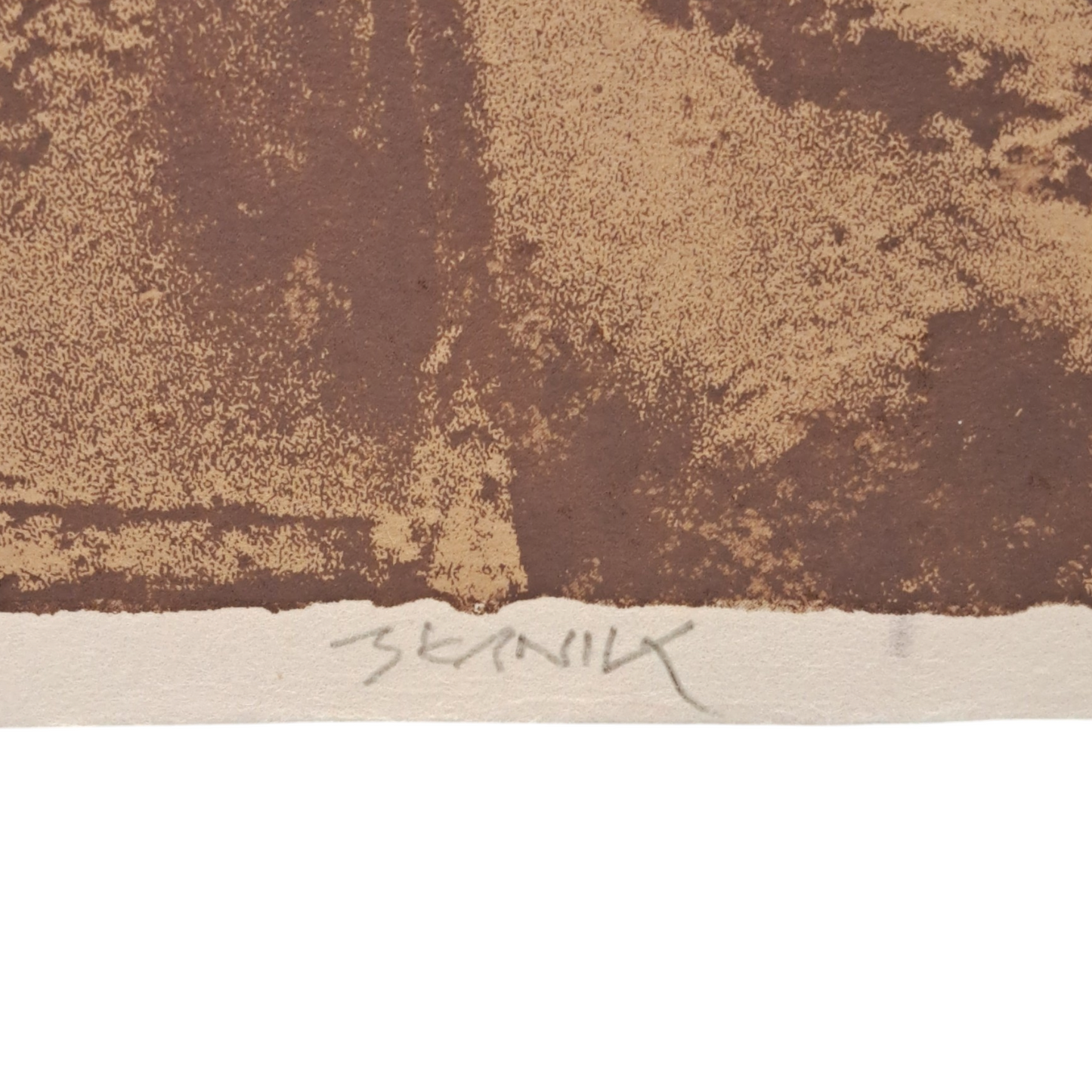 Janez Bernik - Grafika; "Stisk roke"; 24 cm x 16 cm