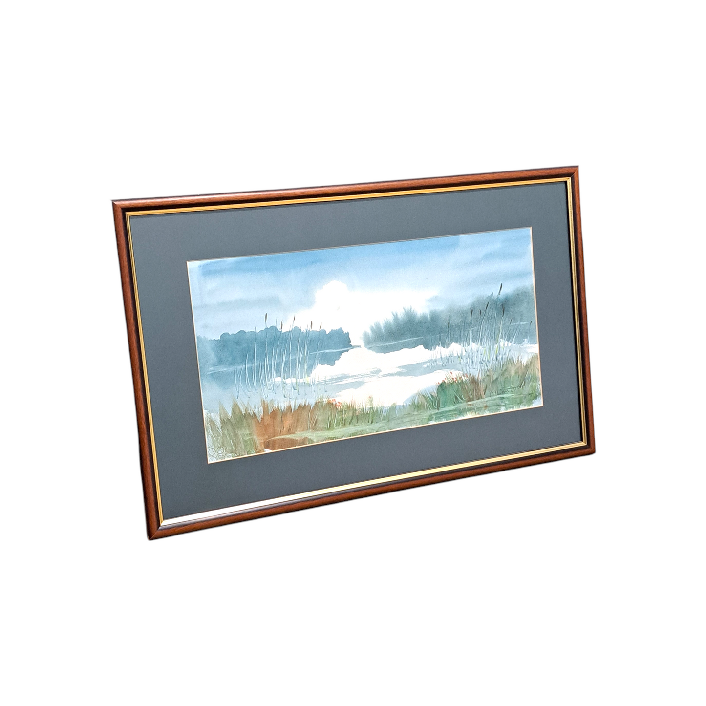 Kozin - Močvirje, akvarel, 71 cm x 45 cm