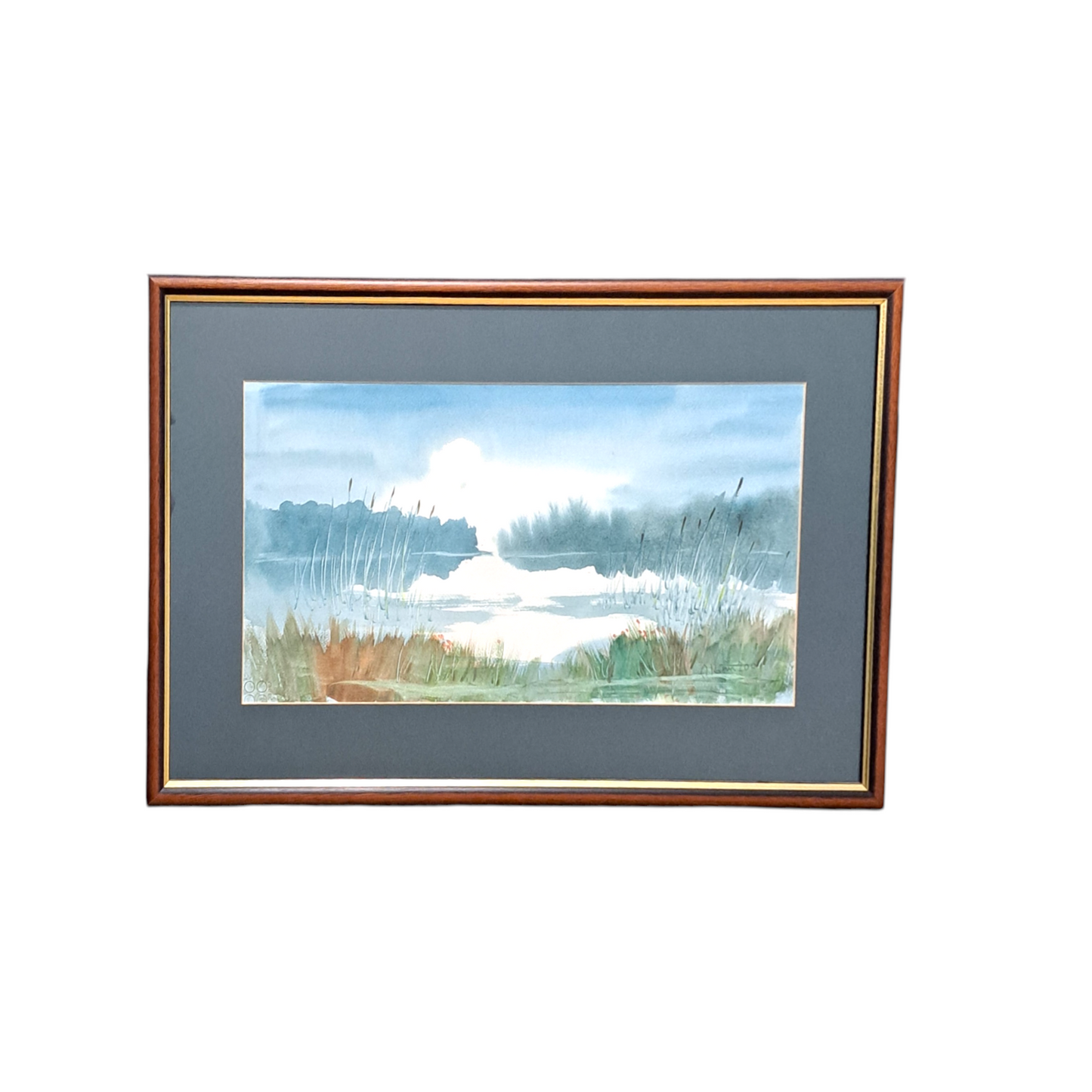 Kozin - Močvirje, akvarel, 71 cm x 45 cm