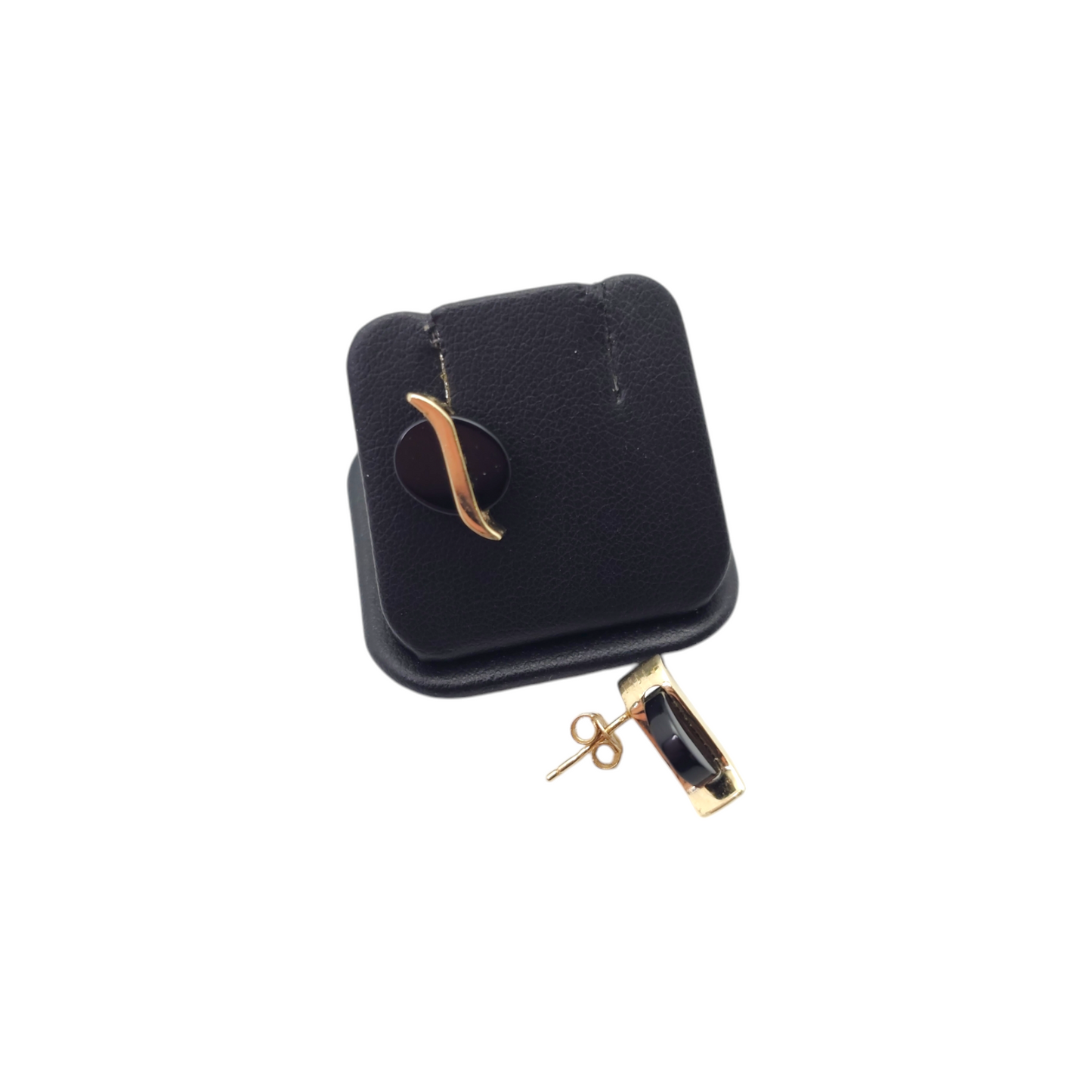 Zlati uhani "ONIX" 14K 585/1000; masa=2.20g