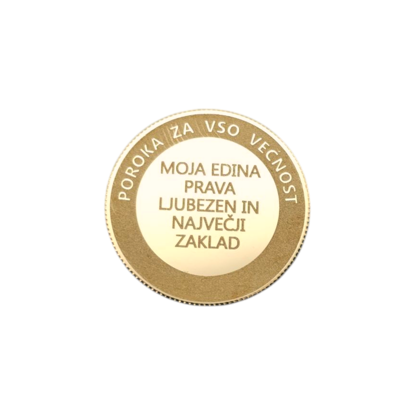 Zlati kovanec "Spomniski ZC" 14K 585/1000 ; masa=4.05g